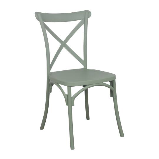 Sedia da terrazza impilabile in plastica