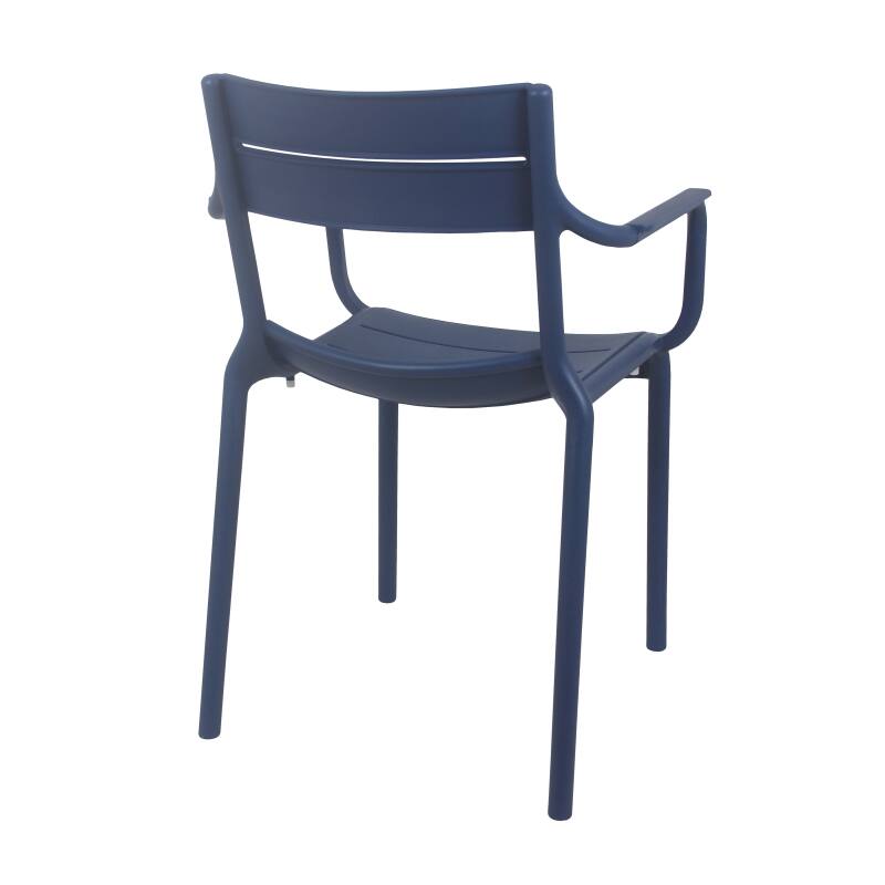 Sedia da terrazza in plastica con braccioli (4/5)