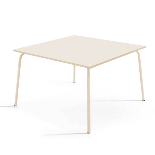 Tavolo da giardino quadrato in metallo (120 x 120 cm)
