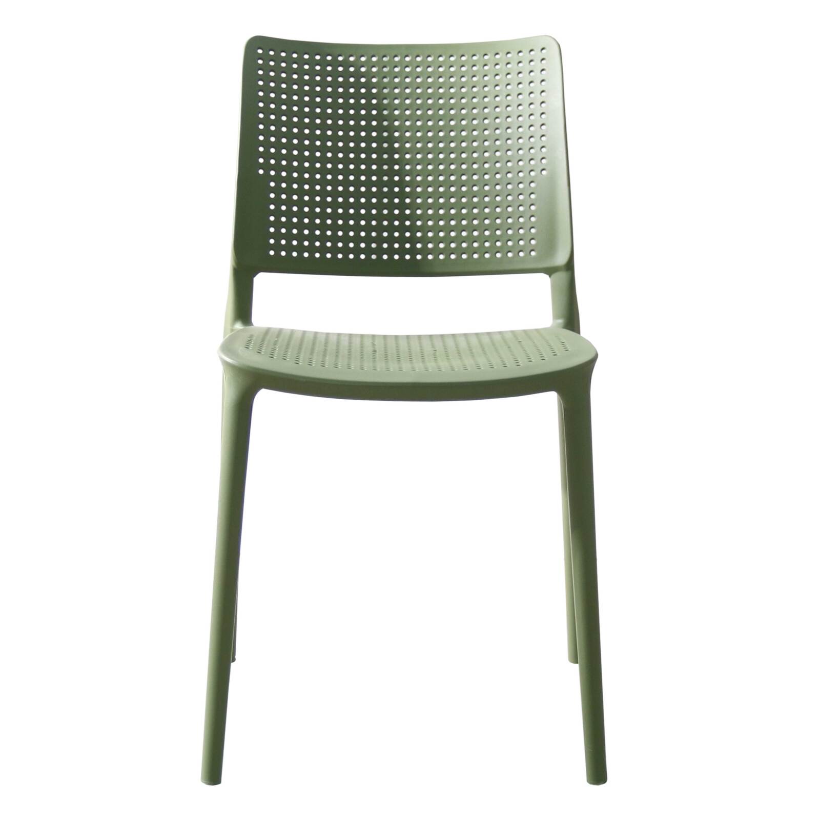 Set di 4 sedie da terrazza in plastica traforata