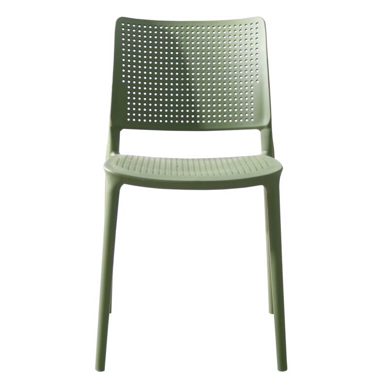 Set di 4 sedie da terrazza in plastica traforata (3/6)