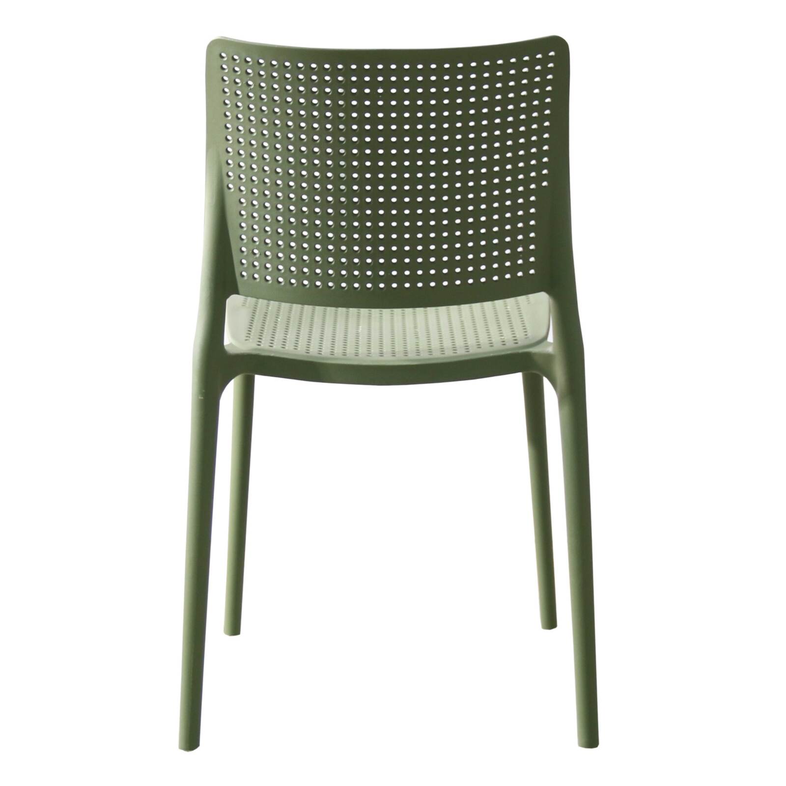 Set di 4 sedie da terrazza in plastica traforata