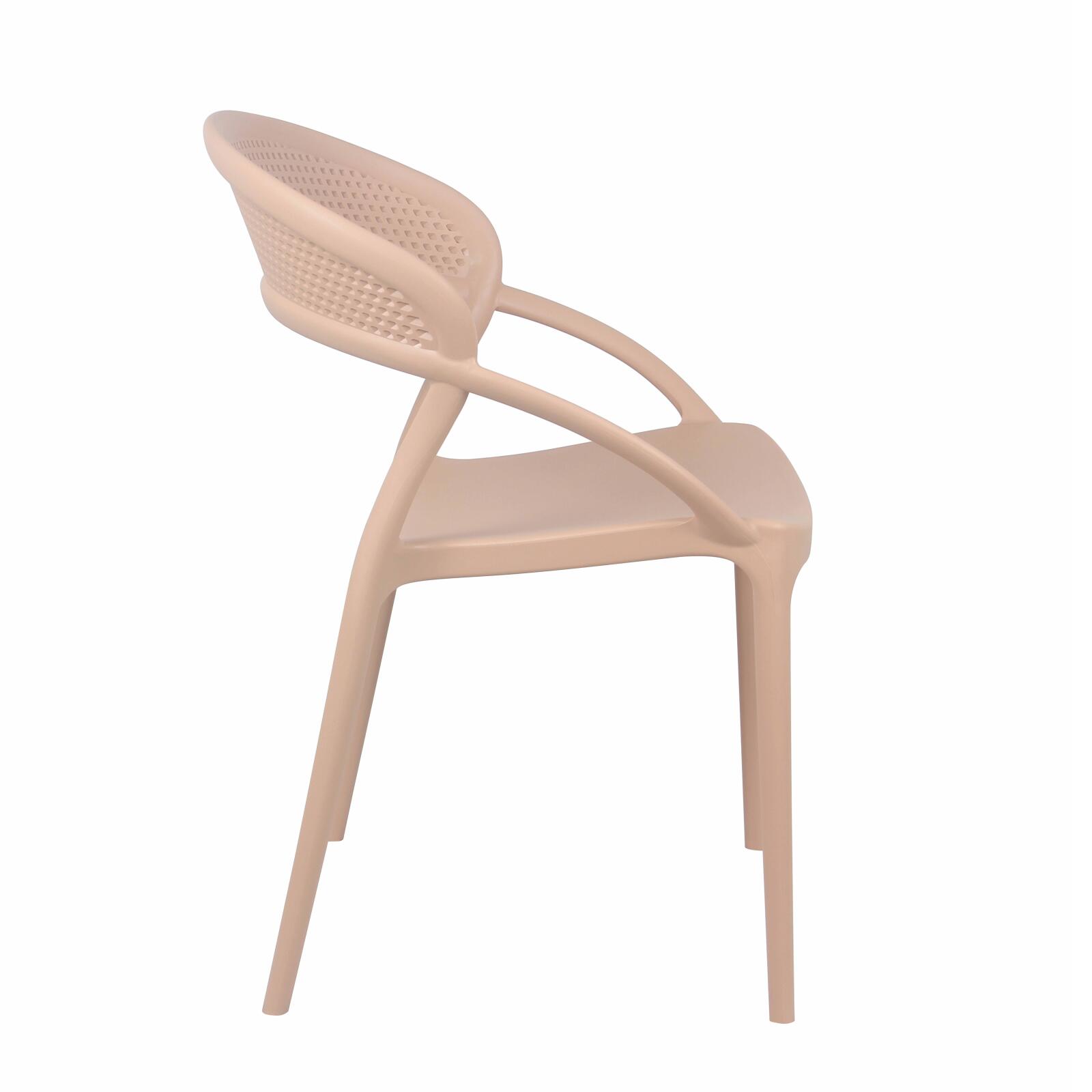 Set di 4 sedie da terrazza in plastica