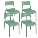 Set di 4 sedie da terrazza in plastica