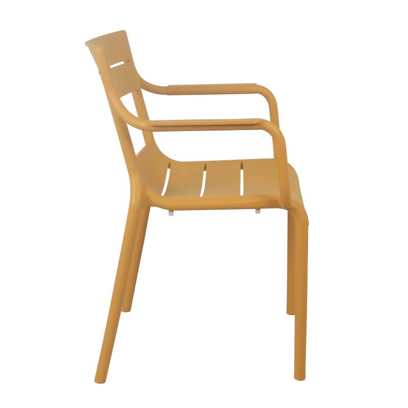 Set di 4 sedie da terrazza con braccioli in plastica (4/7)