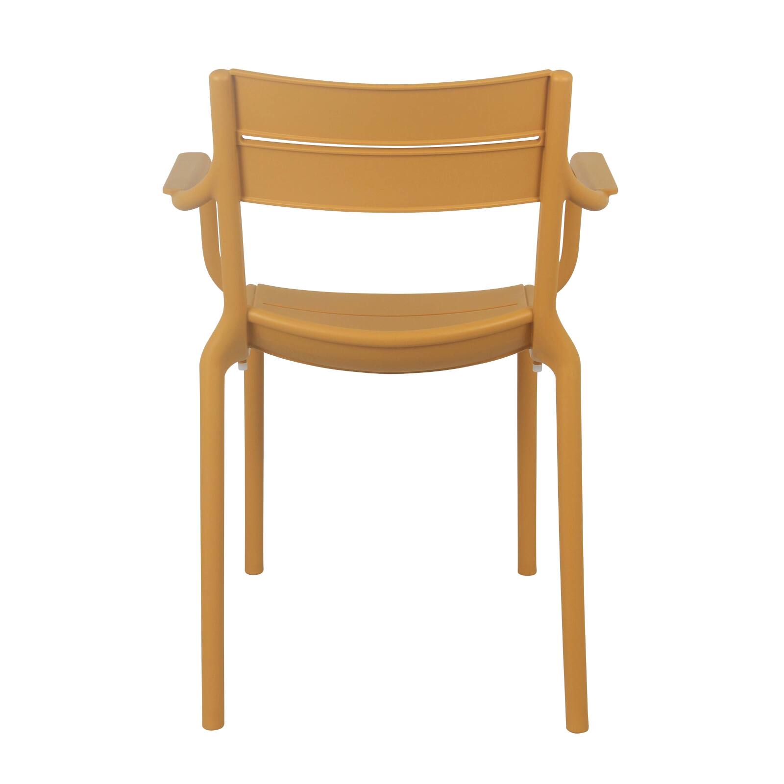 Set di 4 sedie da terrazza con braccioli in plastica