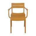 Set di 4 sedie da terrazza con braccioli in plastica