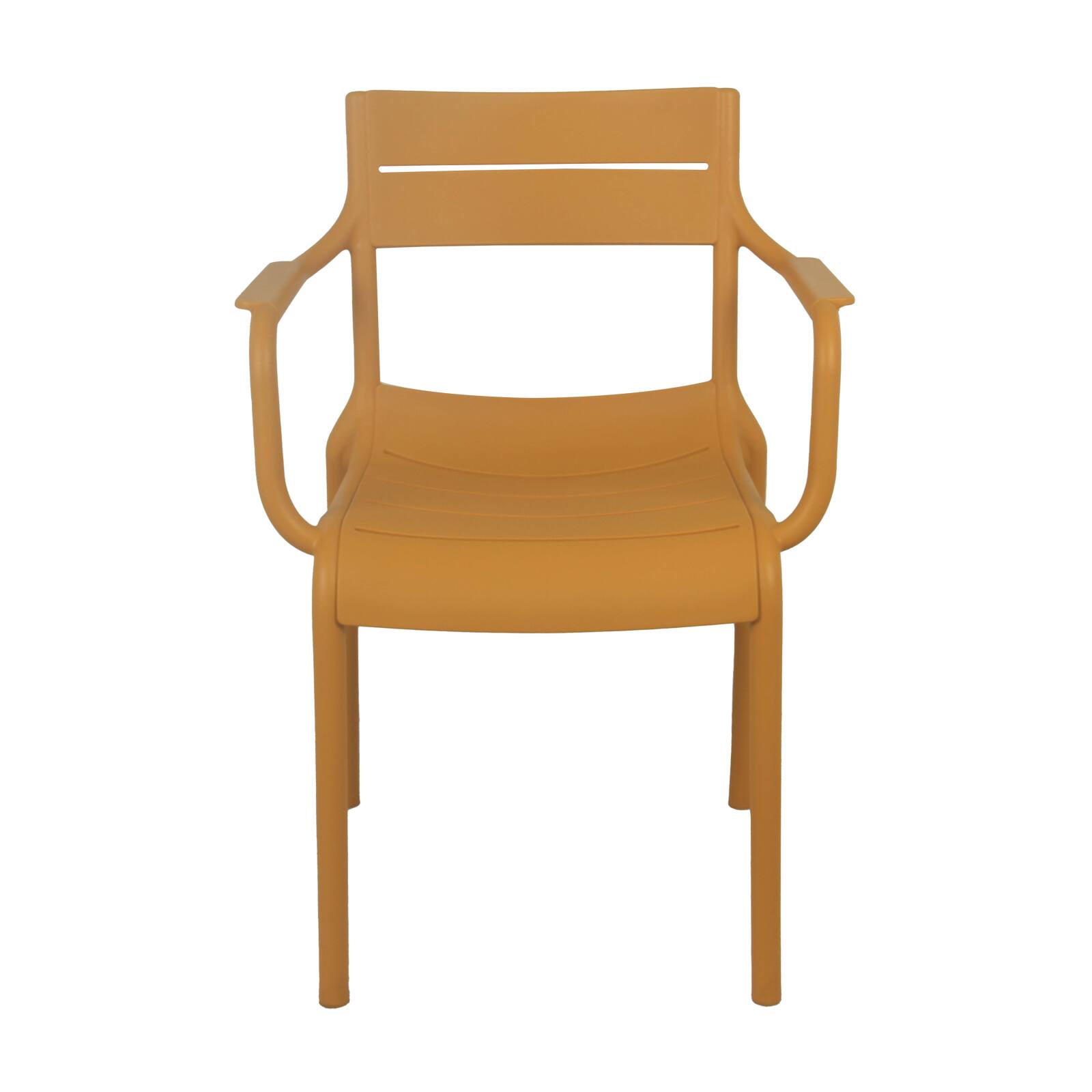 Set di 4 sedie da terrazza con braccioli in plastica