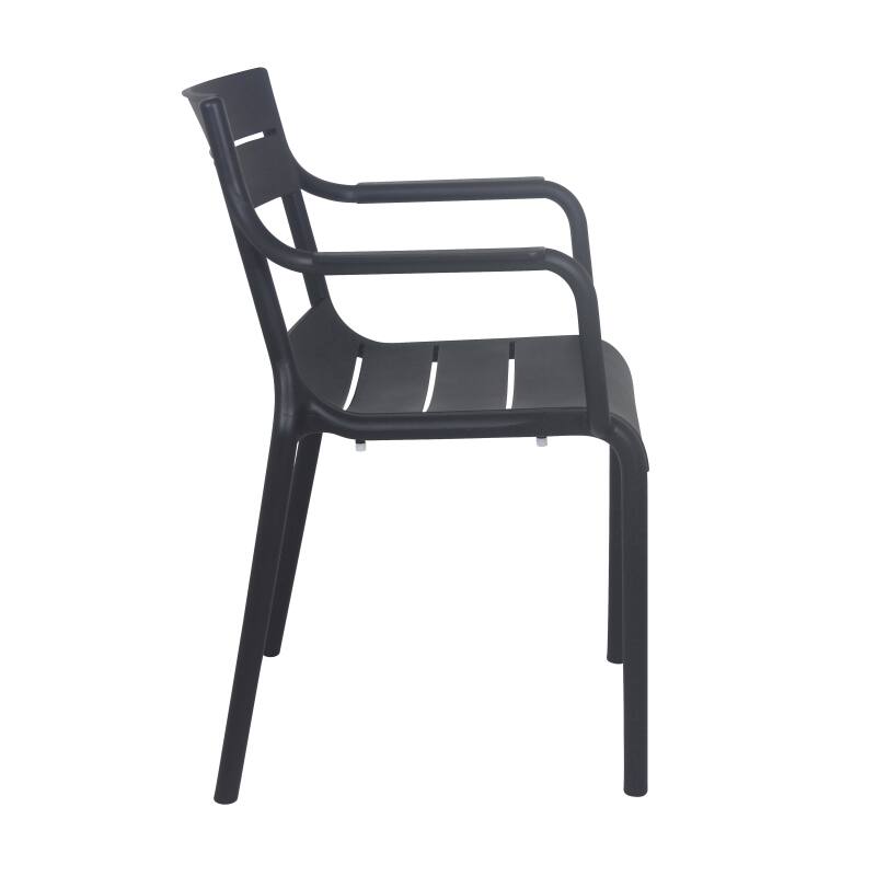 Set di 4 sedie da terrazza con braccioli in plastica (5/7)