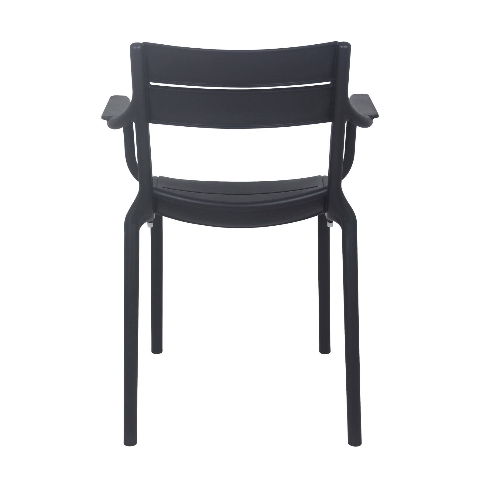 Set di 4 sedie da terrazza con braccioli in plastica