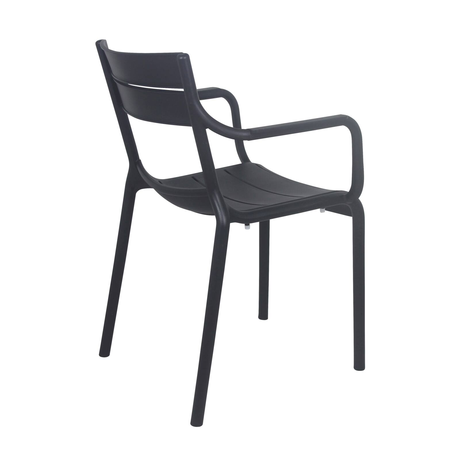 Set di 4 sedie da terrazza con braccioli in plastica