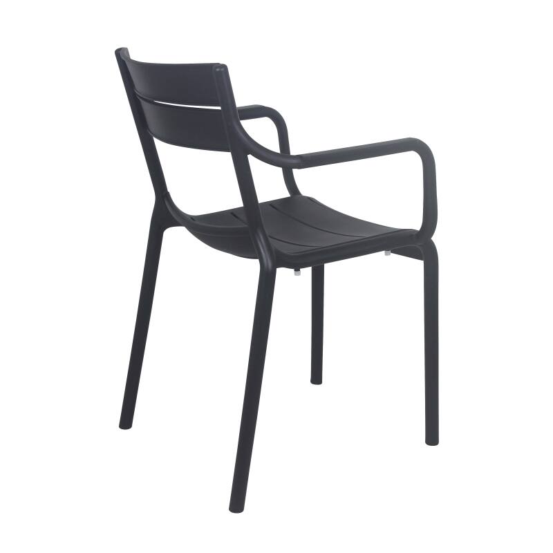 Set di 4 sedie da terrazza con braccioli in plastica (6/7)