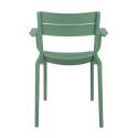 Set di 4 sedie da terrazza con braccioli in plastica