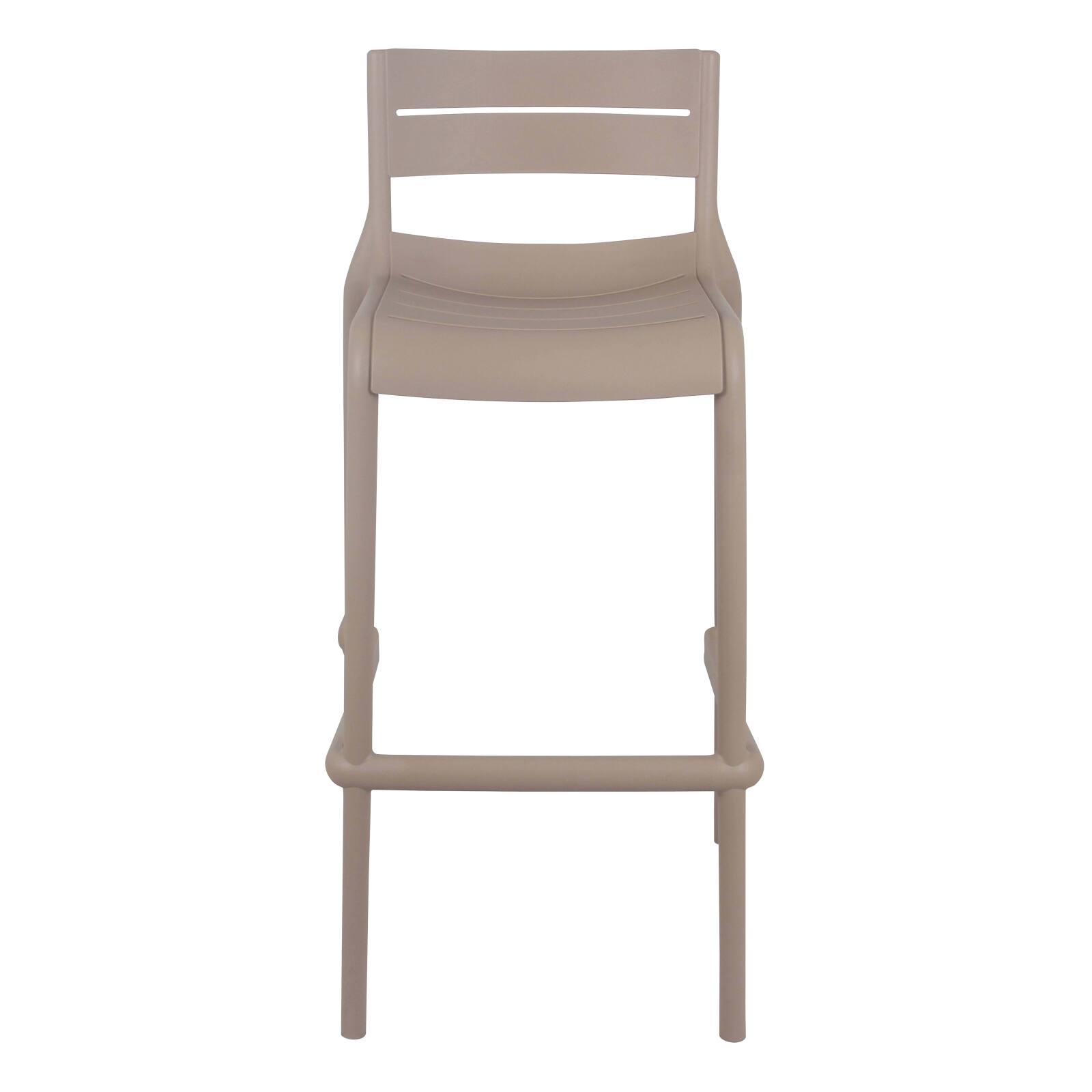 Set di 4 sedie alte da terrazza in plastica