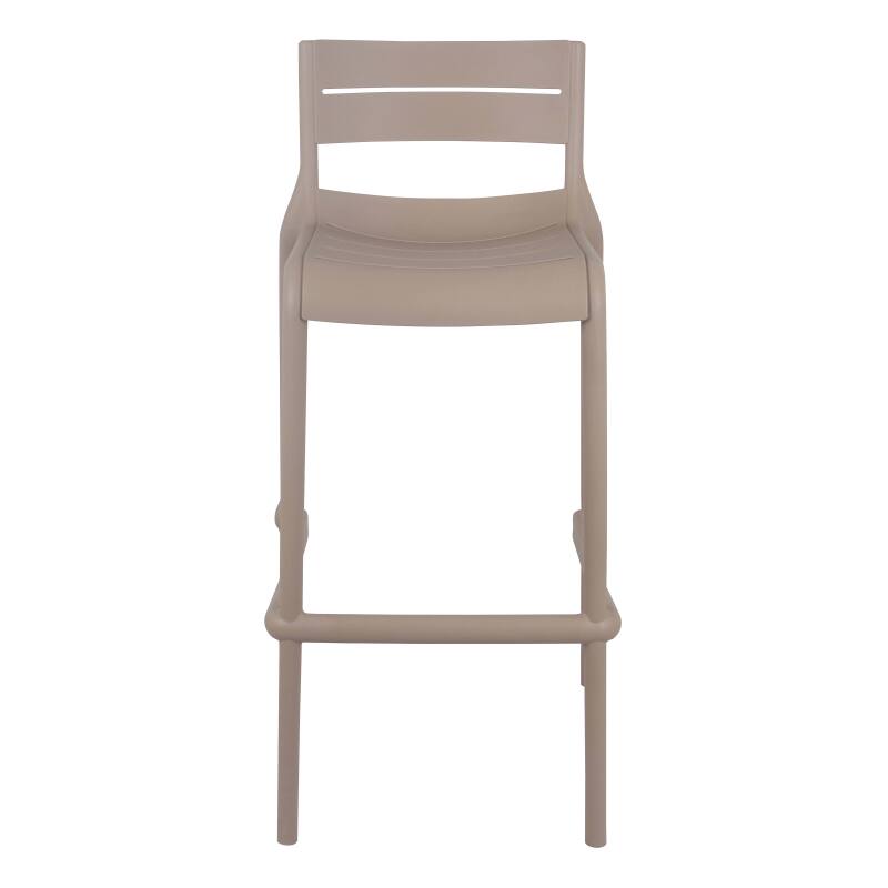 Set di 4 sedie alte da terrazza in plastica (2/6)