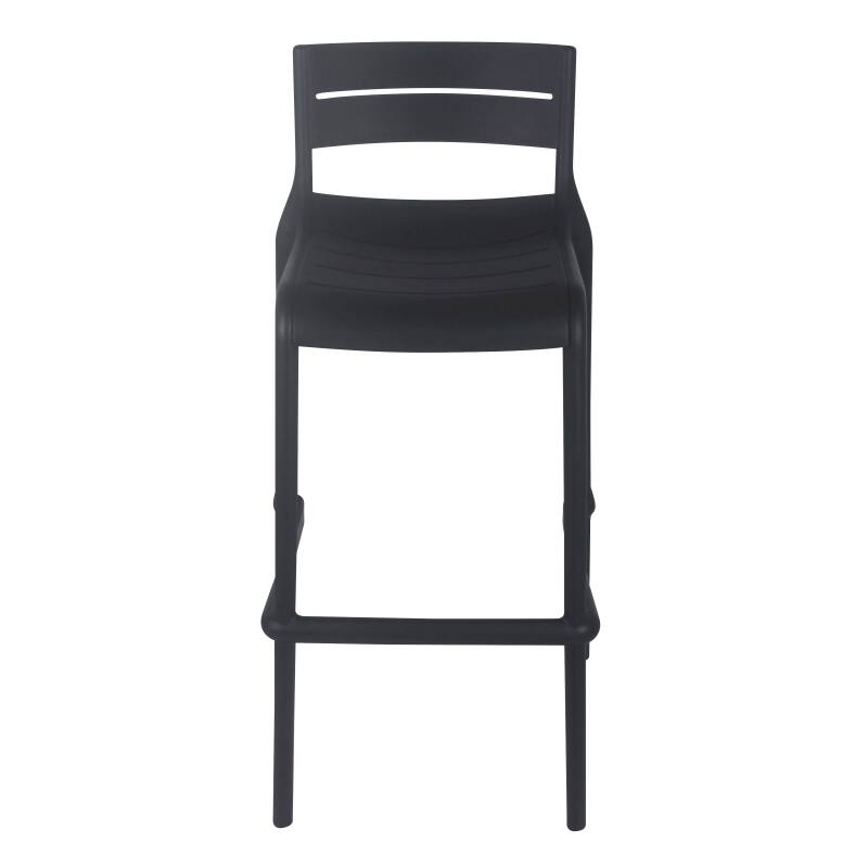 Set di 4 sedie alte da terrazza in plastica (2/6)