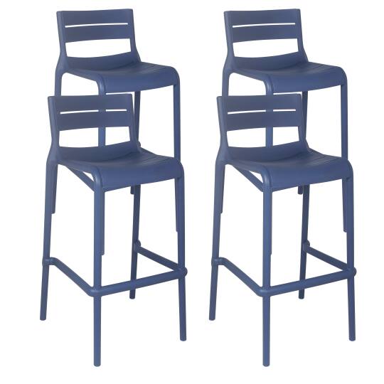 Seggioloni da giardino in plastica - Set da 4 | Oviala