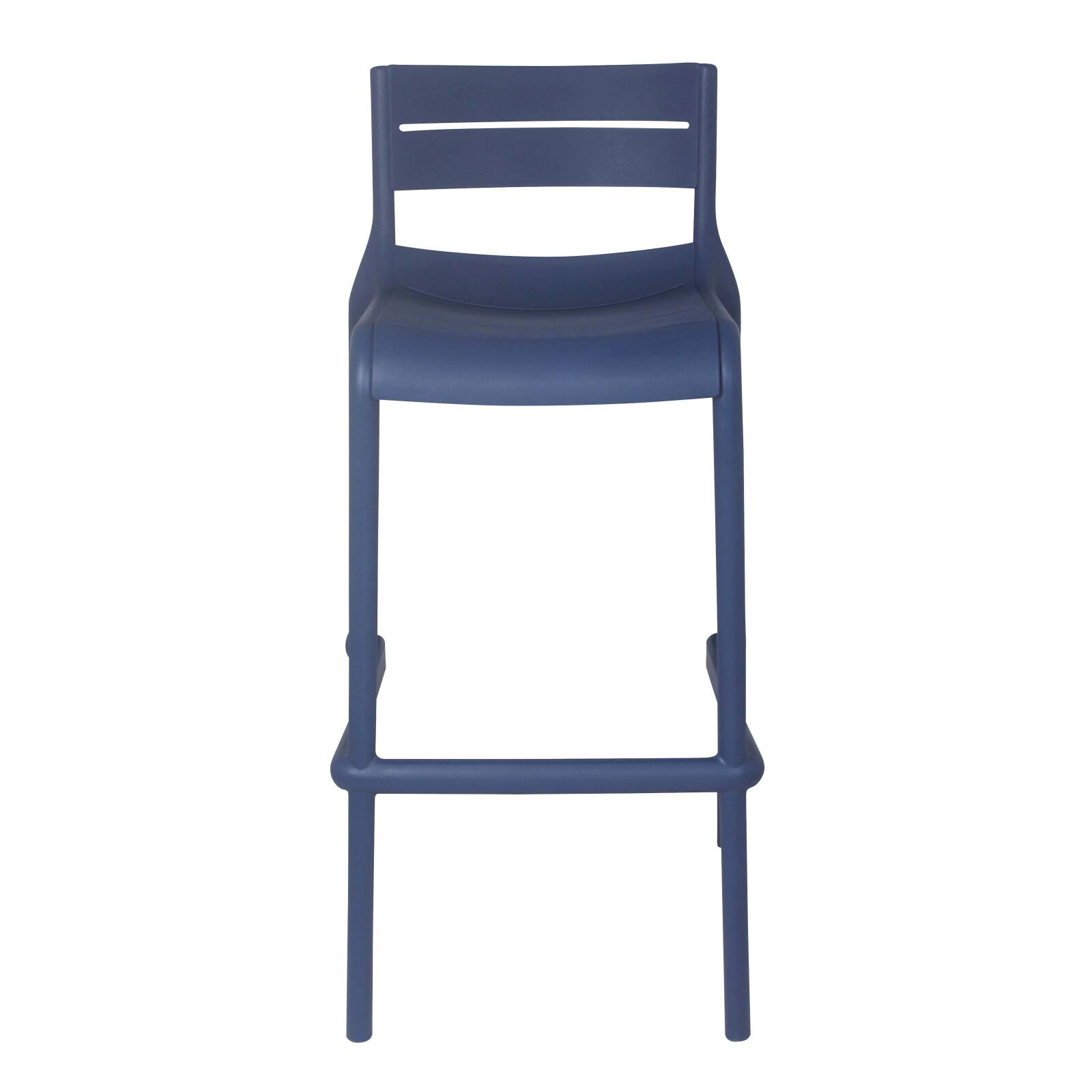 Set di 4 sedie alte da terrazza in plastica