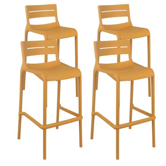 Seggioloni da giardino in plastica - Set da 4 | Oviala