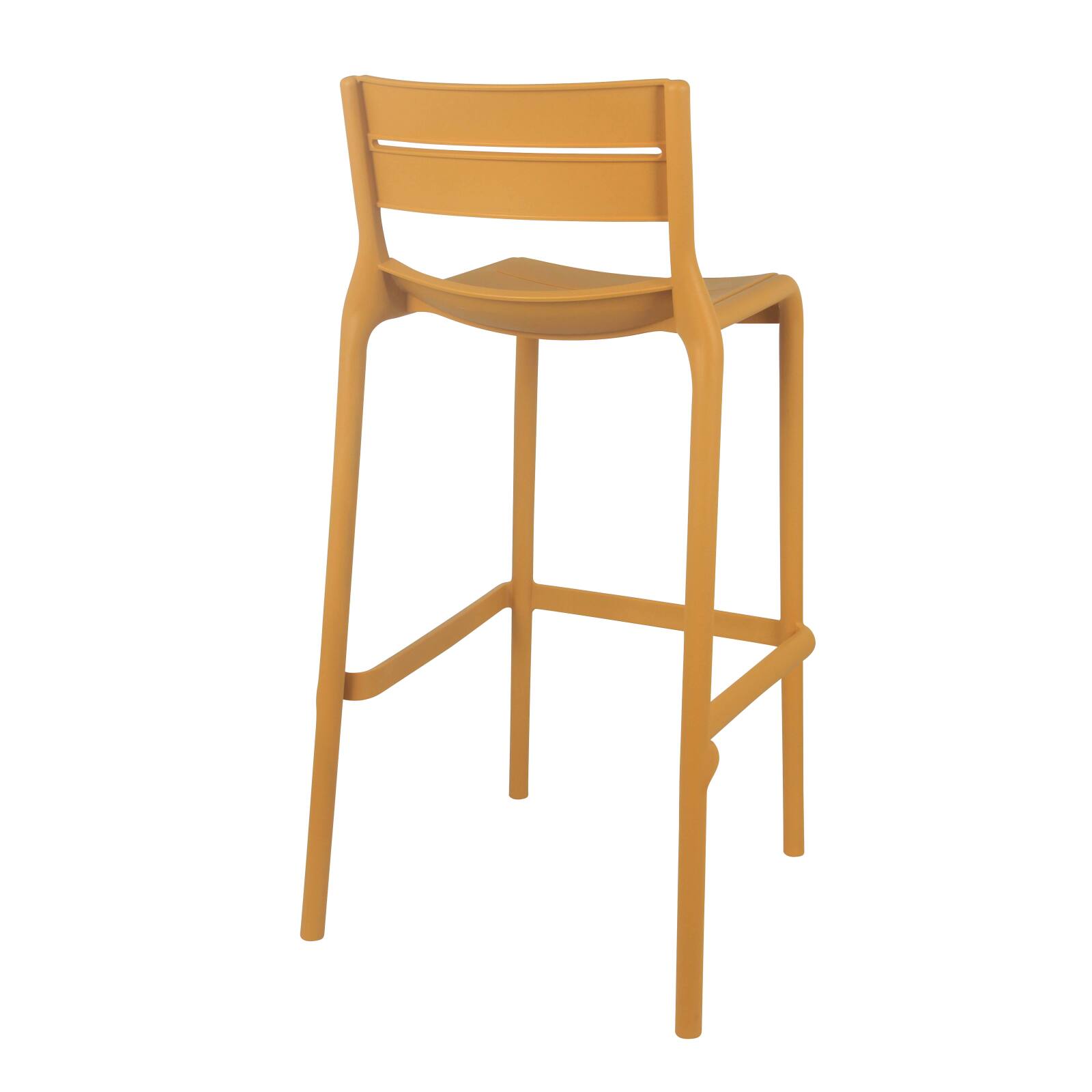 Set di 4 sedie alte da terrazza in plastica