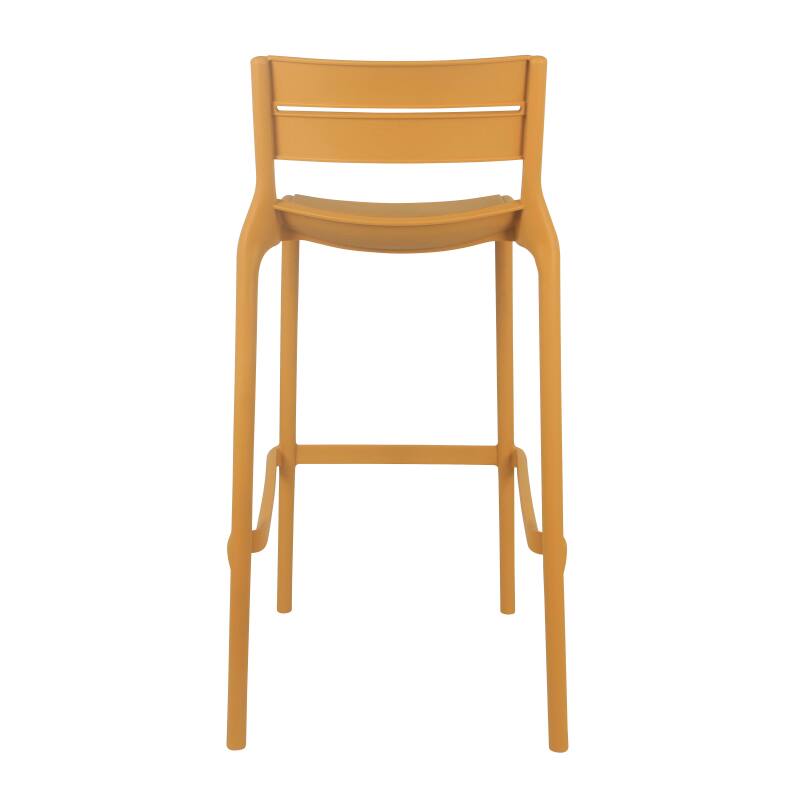 Set di 4 sedie alte da terrazza in plastica