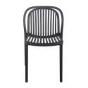 Set di 4 sedie da terrazza in plastica