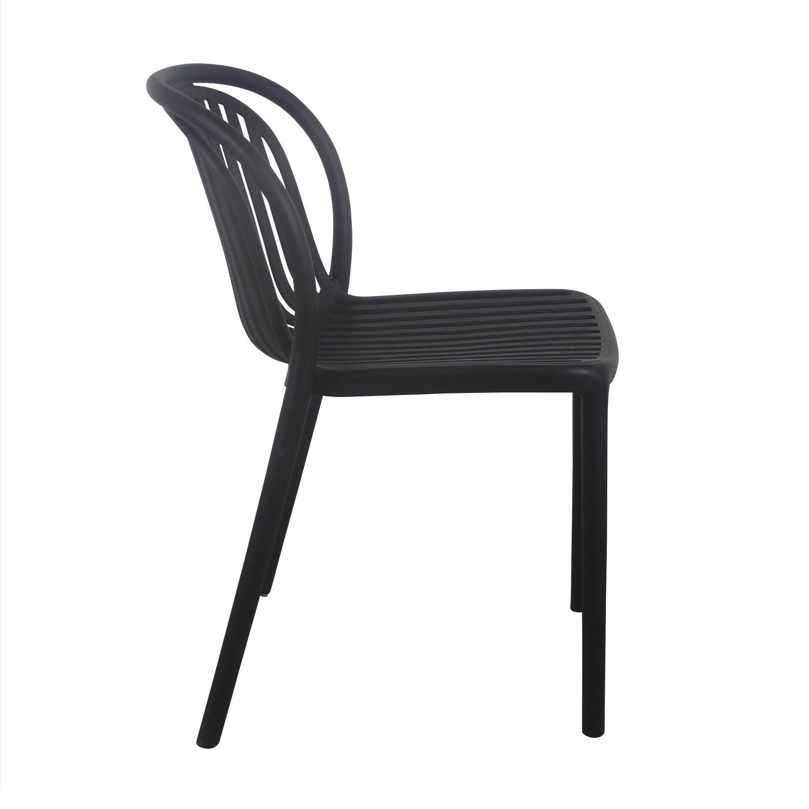 Set di 4 sedie da terrazza in plastica