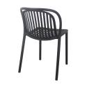 Set di 4 sedie da terrazza in plastica