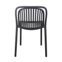 Set di 4 sedie da terrazza in plastica