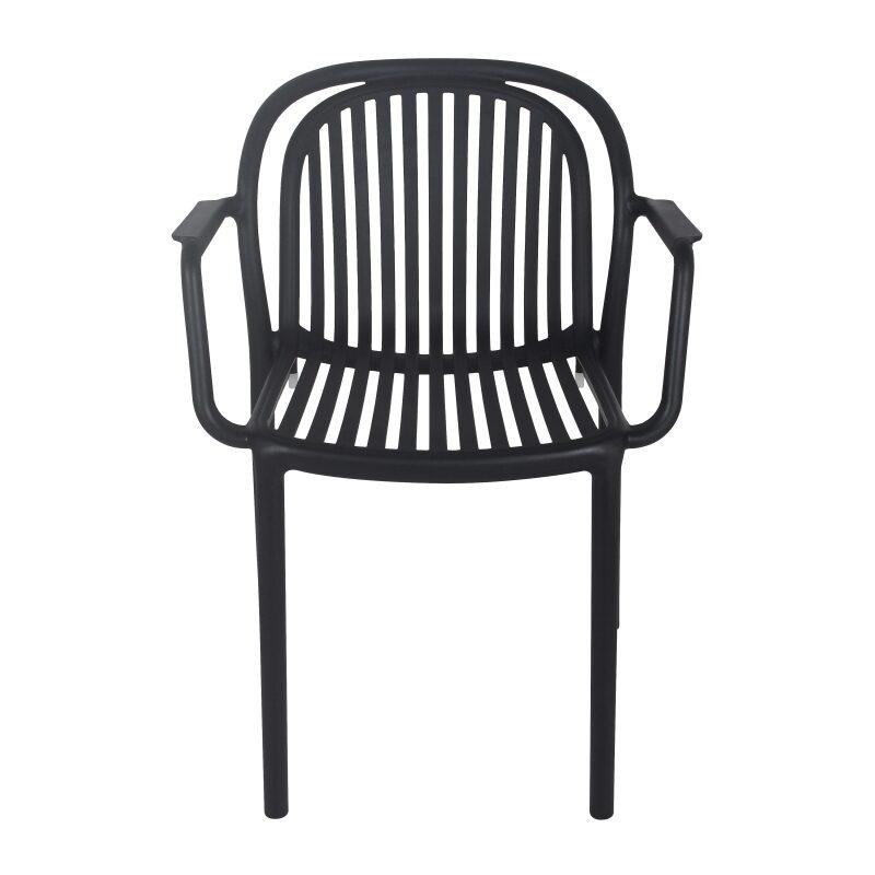 Set di 4 sedie da terrazza con braccioli in plastica (2/6)