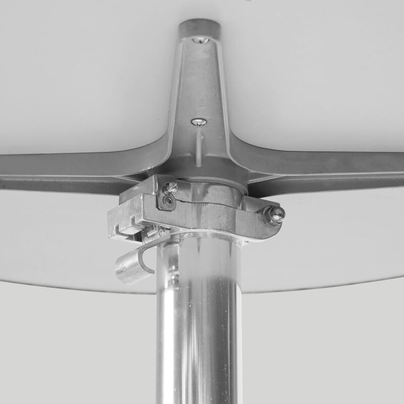 Tavolo da giardino rotondo in alluminio con piano inclinabile (⌀60 x 72 cm)