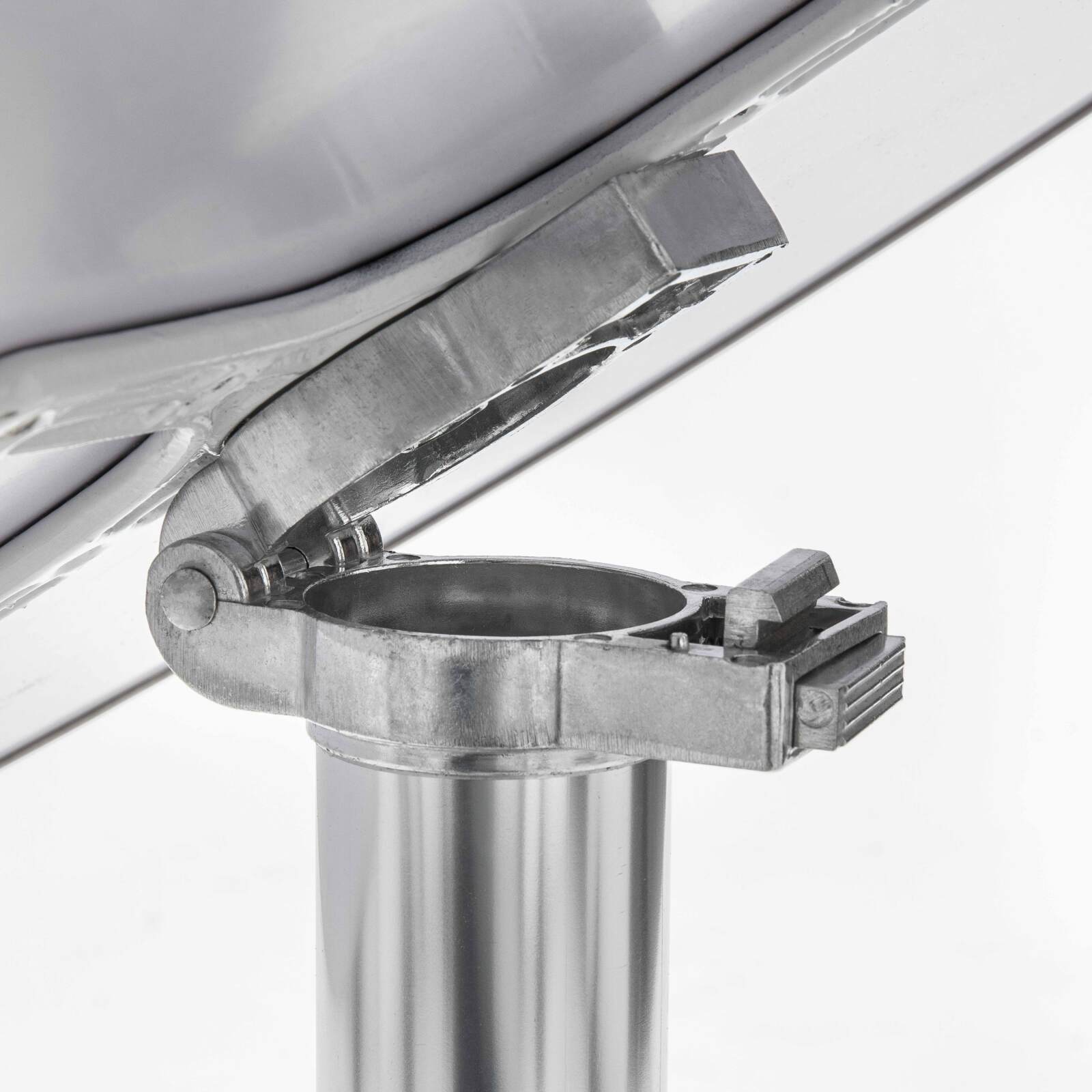 Tavolo da giardino rotondo in alluminio con piano inclinabile (⌀60 x 72 cm)