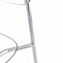 Set di 2 sedie trasparenti in acciaio e PET