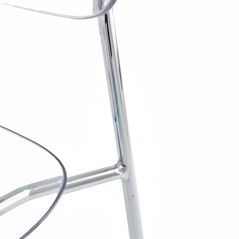 Set di 2 sedie trasparenti in acciaio e PET