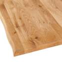 Piano tavolo con bordi irregolari 70 x 70 cm in rovere