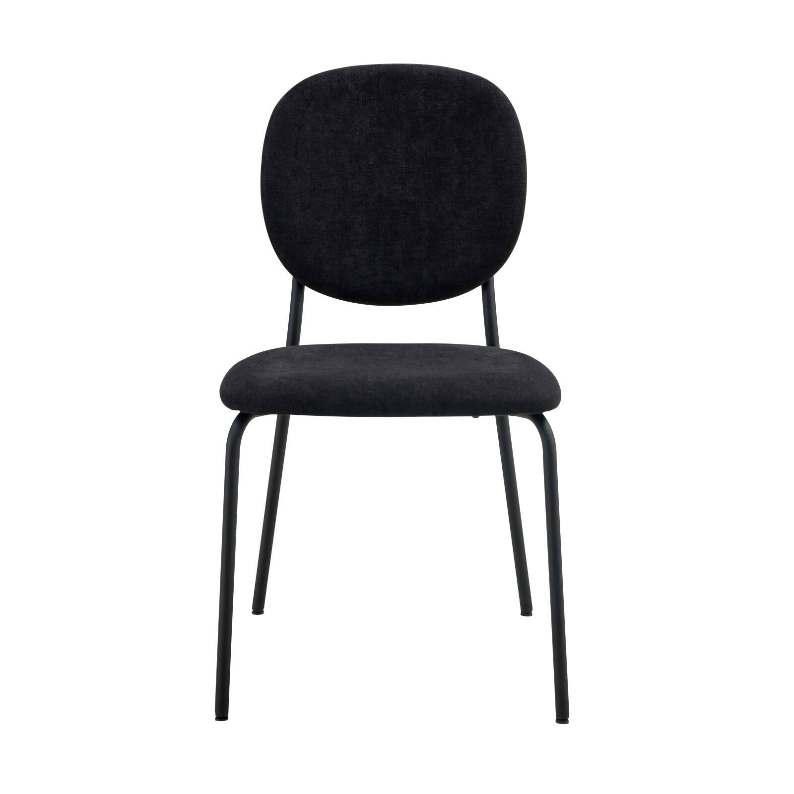 Set di 2 sedie in acciaio e tessuto Set di 2 sedie in acciaio e tessuto