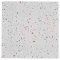 Tavolo alto 60x60 cm inclinabile in laminato con gamba bianca e sedie in metallo