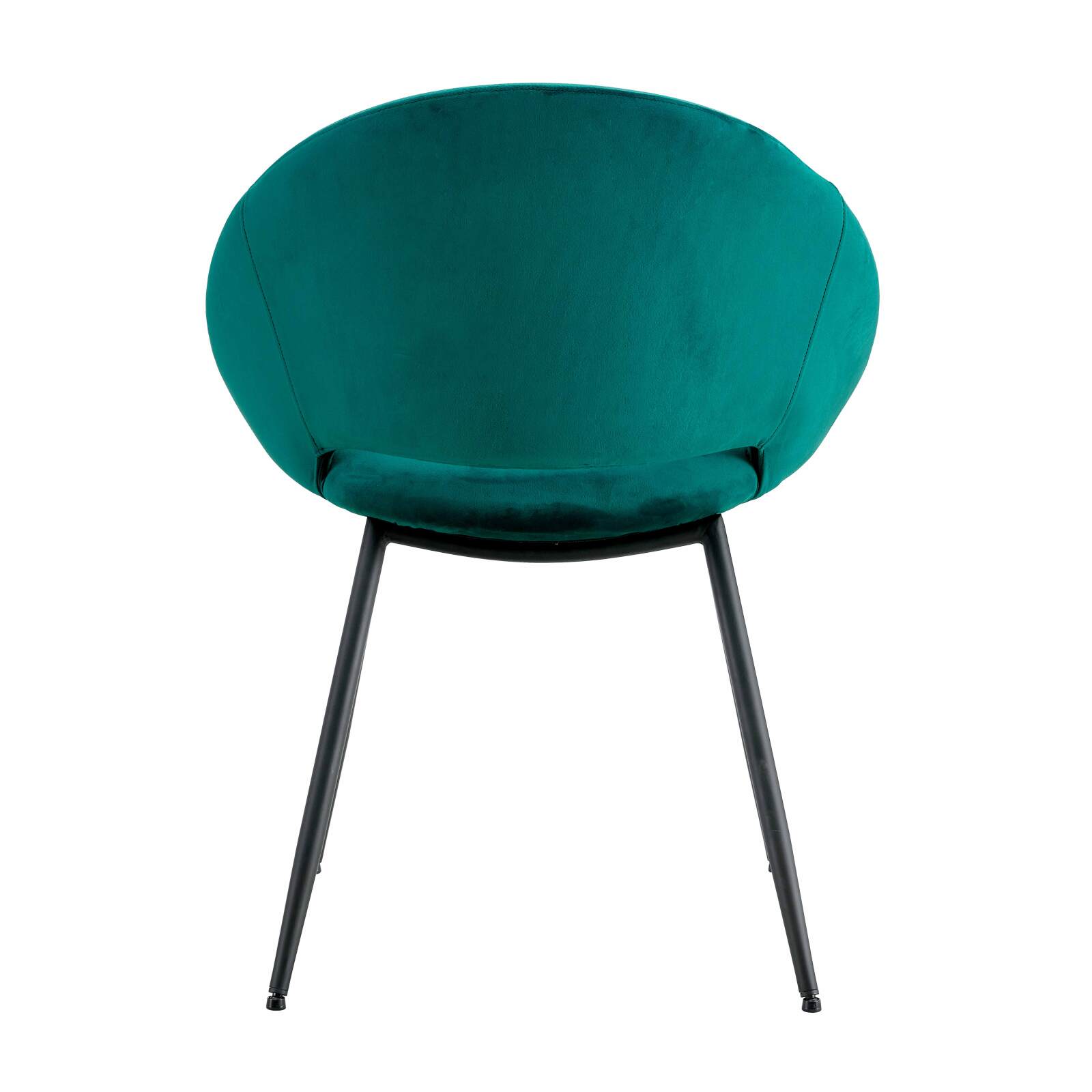 Set di 2 sedie in acciaio e velluto Set di 2 sedie in acciaio e velluto