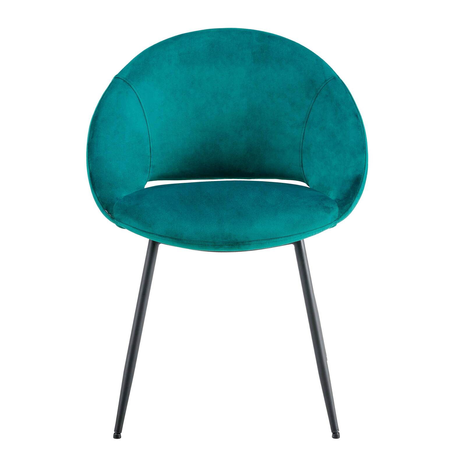 Set di 2 sedie in acciaio e velluto Set di 2 sedie in acciaio e velluto