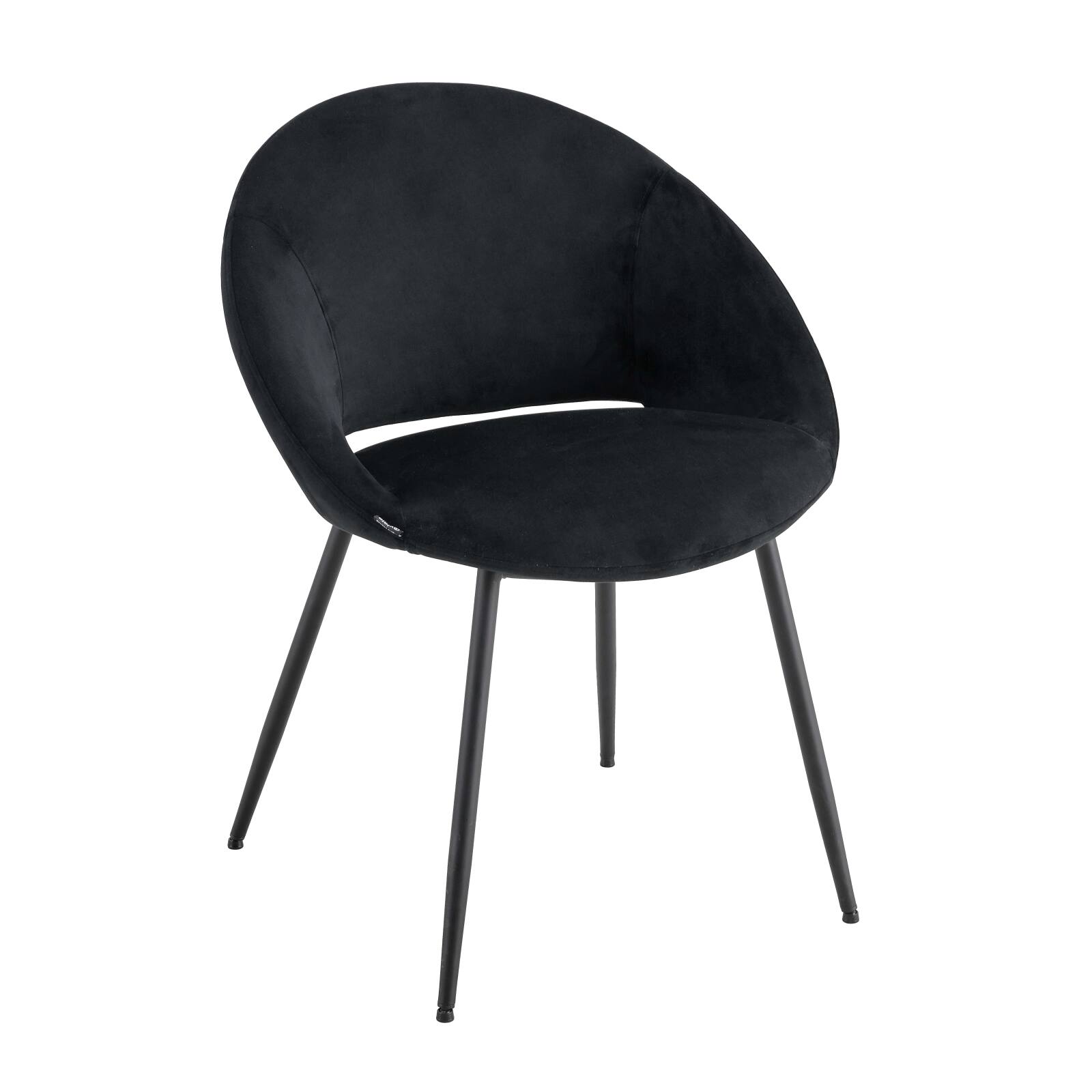 Set di 2 sedie in acciaio e velluto