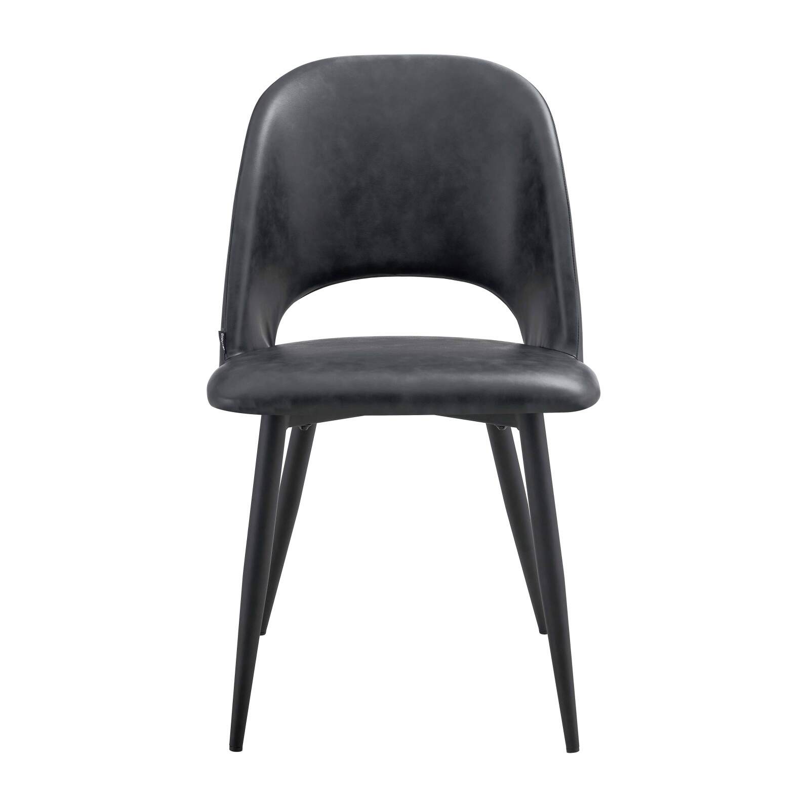 Set di 2 sedie in acciaio e tessuto rivestito Set di 2 sedie in acciaio e tessuto rivestito