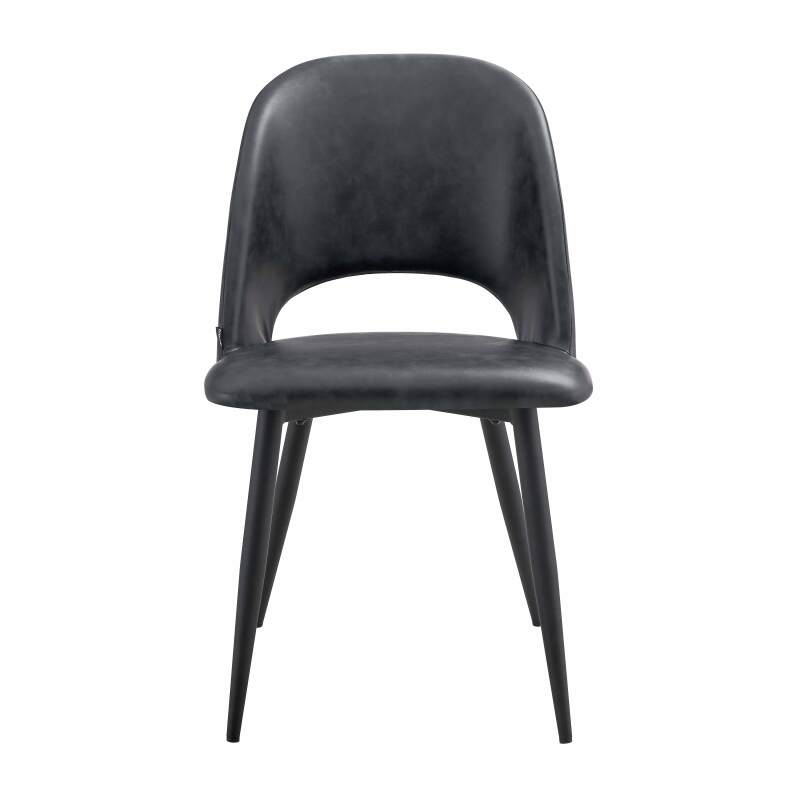 Set di 2 sedie in acciaio e tessuto rivestito