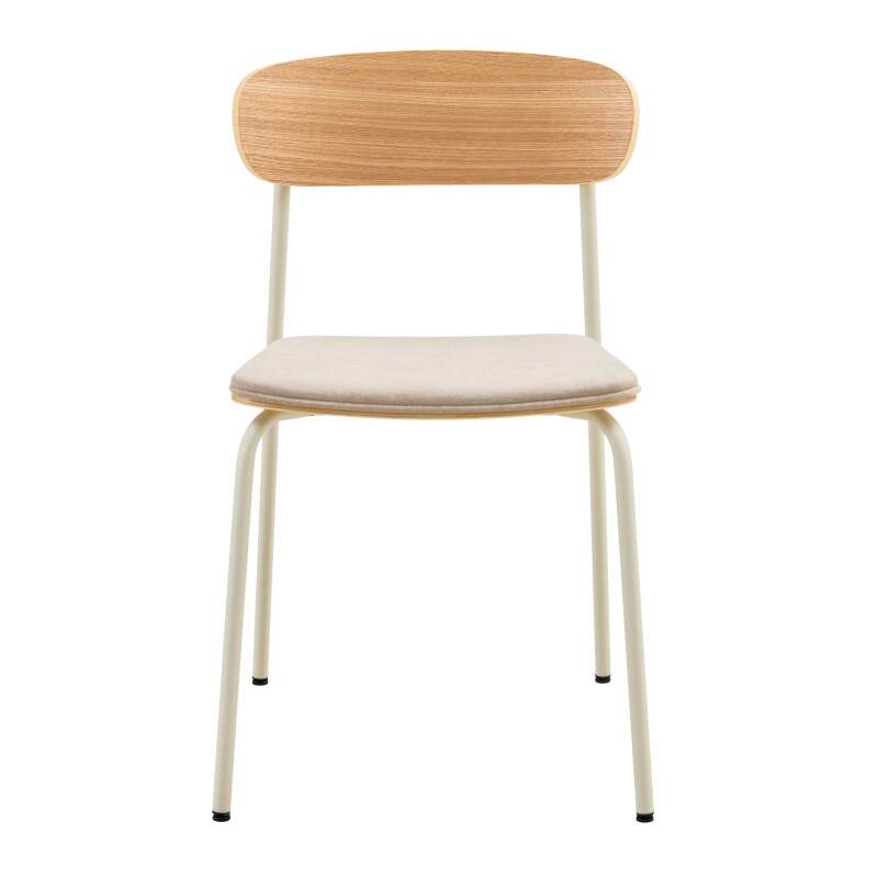 Set di 2 sedie in metallo, legno e tessuto (5/6)