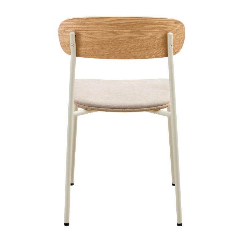 Set di 2 sedie in metallo, legno e tessuto (3/6)