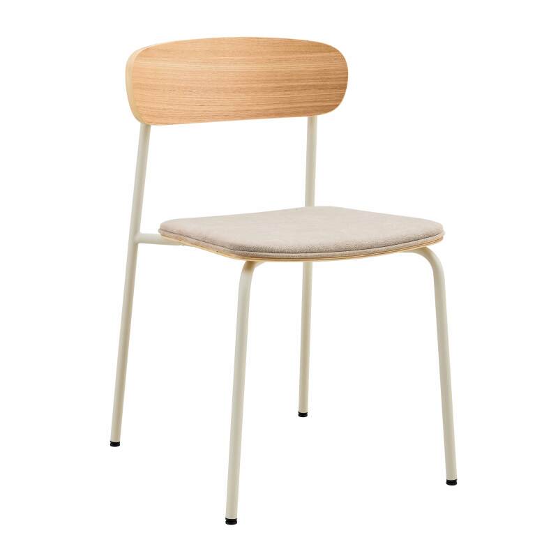 Set di 2 sedie in metallo, legno e tessuto (2/6)