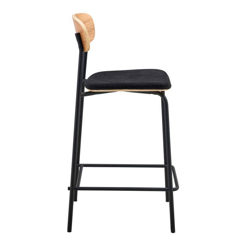 Set di 2 seggioloni in metallo, legno e tessuto (4/6)