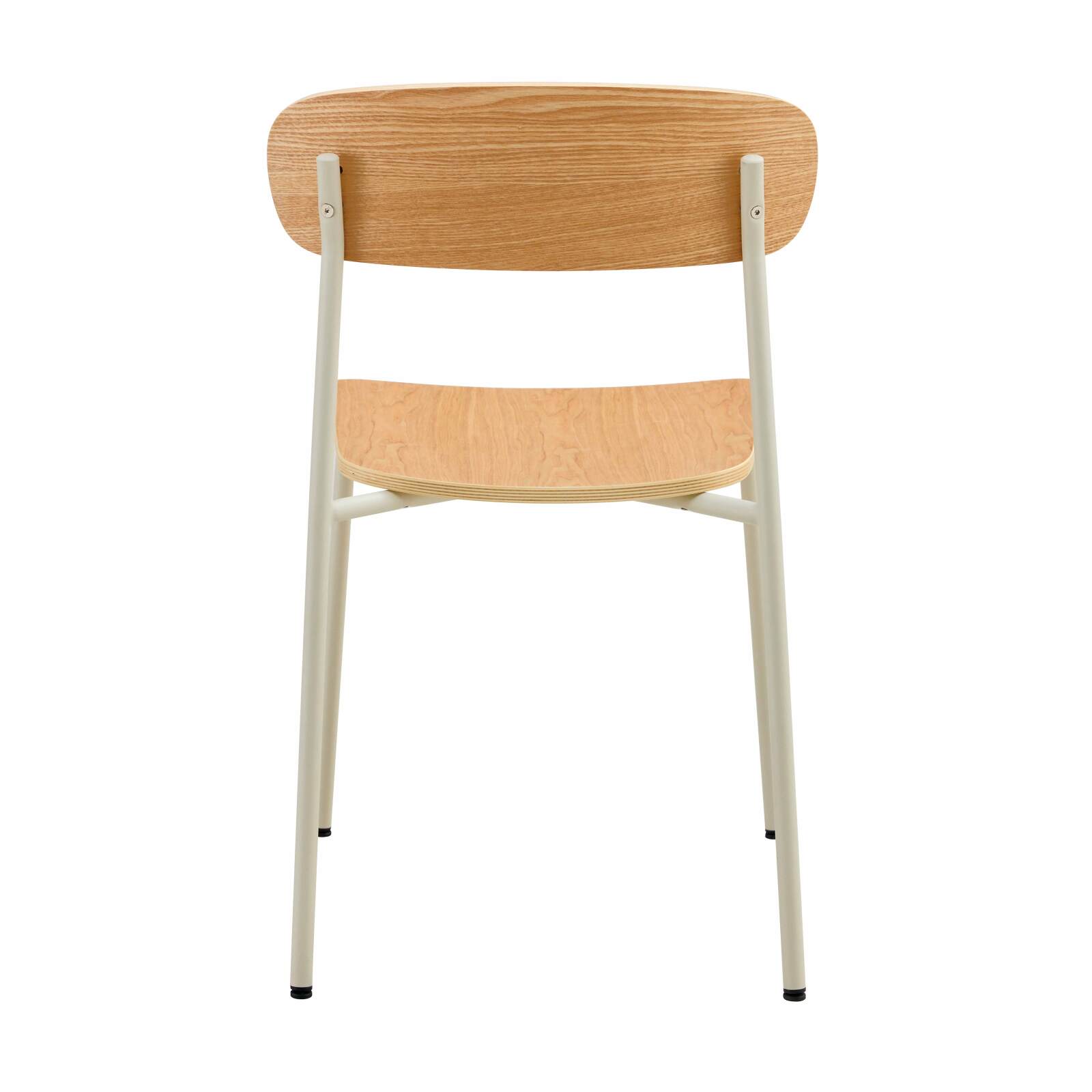 Set di 2 sedie in metallo e legno