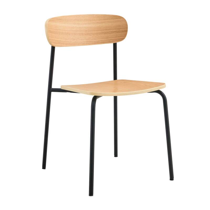 Set di 2 sedie in metallo e legno