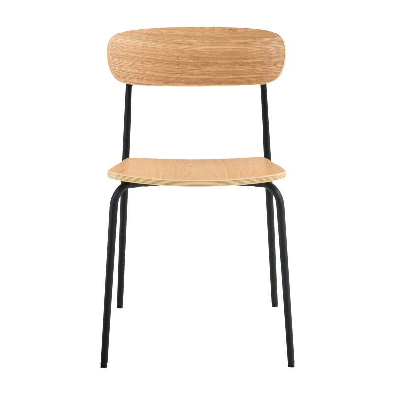 Set di 2 sedie in metallo e legno