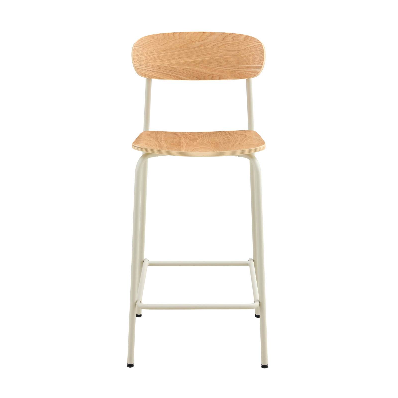 Set di 2 seggioloni in metallo e legno